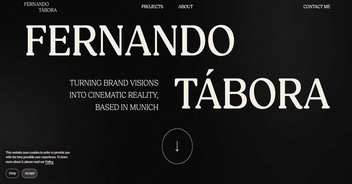 Fernando Tabora - Videographer Website