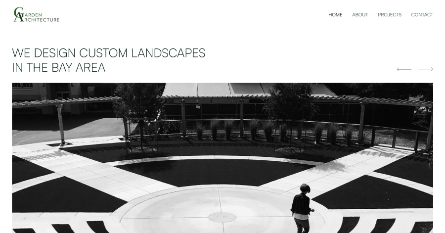 Garden Architecture - Landscaping Website Example