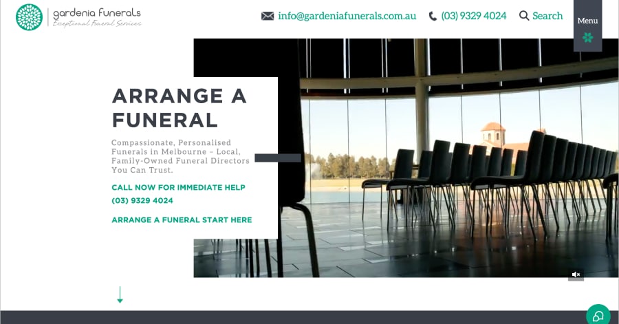 Gardenia Funerals - Funeral Website Examples