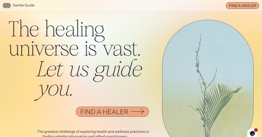 Gentle Guide - Pastel Website Examples