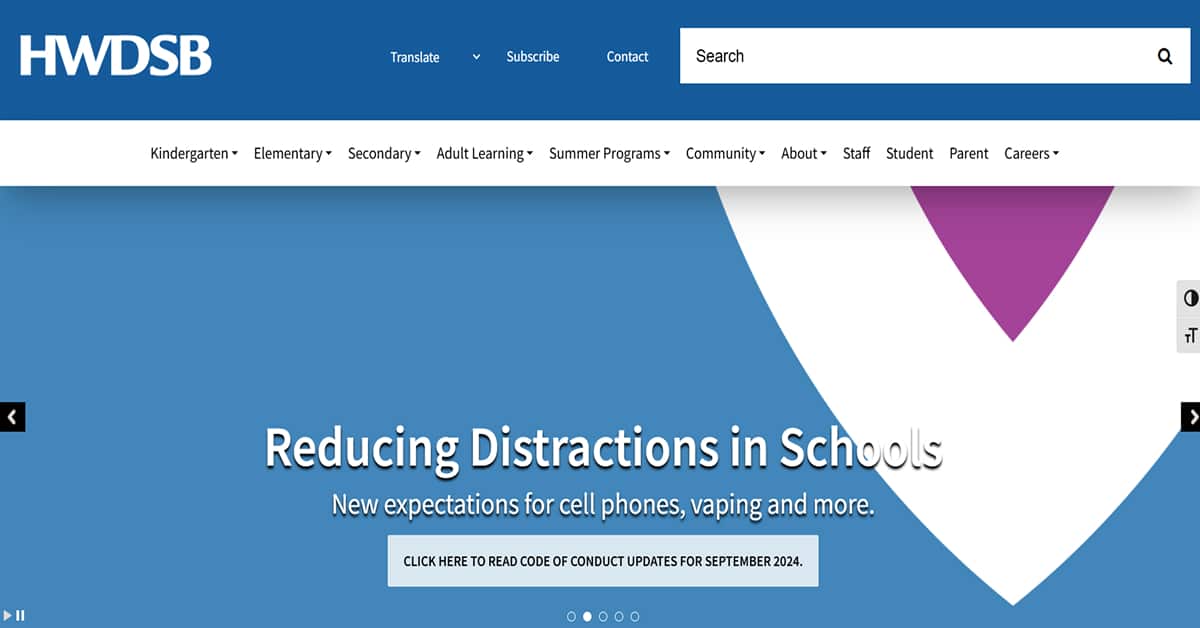 HWDSB - Blue Web Design Best Blue Websites_TROA