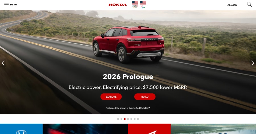 Honda - Factory Website Example Honda - Factory Website Example