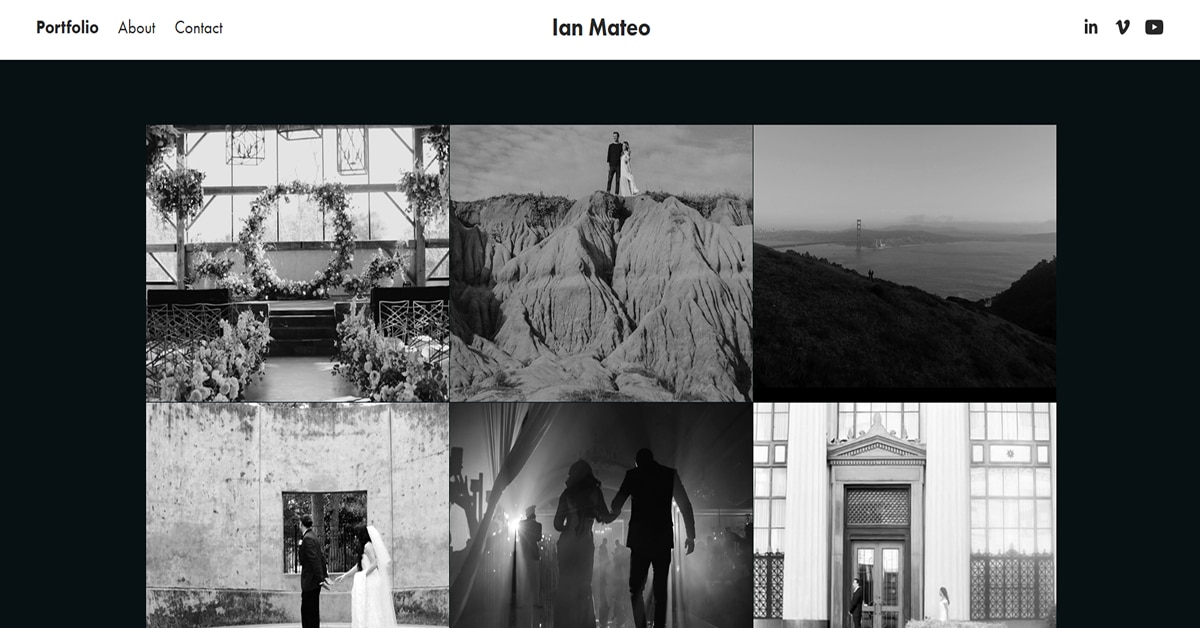 Ian Mateo - Videographer Website