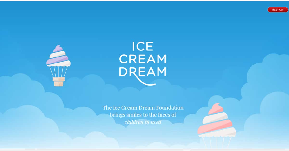 Ice Cream Dream - Blue Web Design Best Blue Websites_TROA