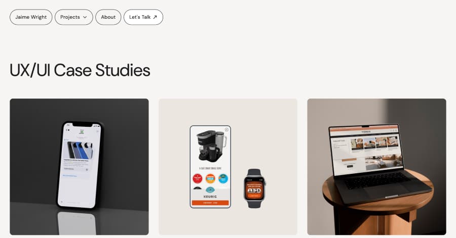 Jaime Wright - Pastel Website Examples