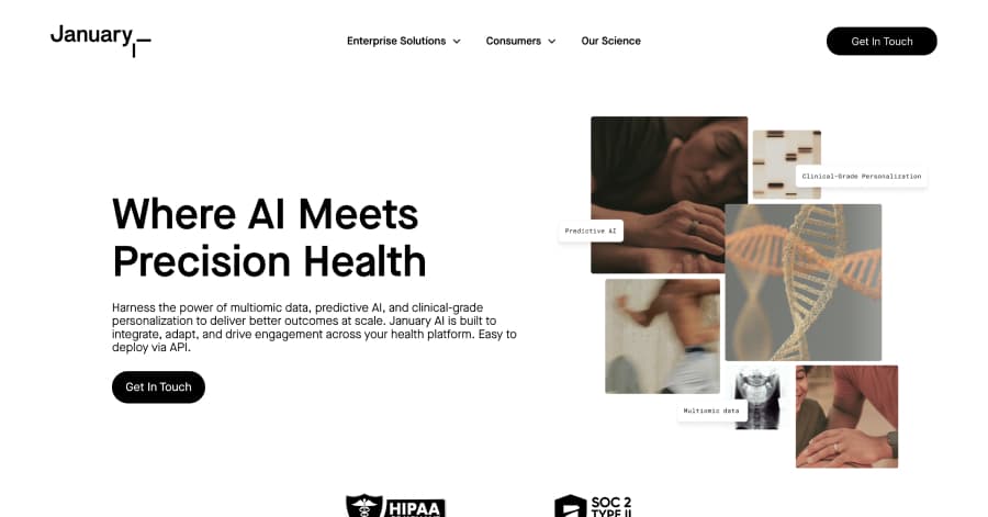 January - Startup Website Example january - startup website examples