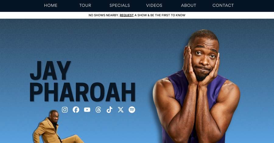 Jay Pharoah - Influencer Website Examples