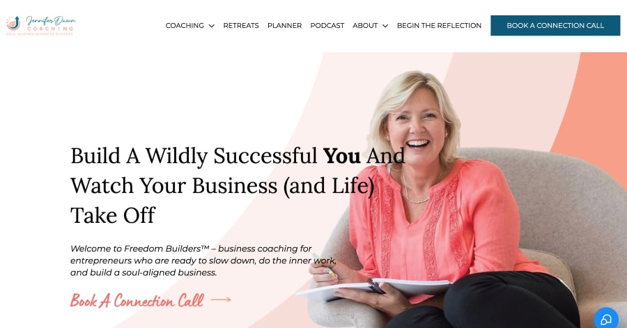 Jennifer Dawn Coaching - Business Coaching Website Example Jennifer Dawn - Business Coaching Website Examples