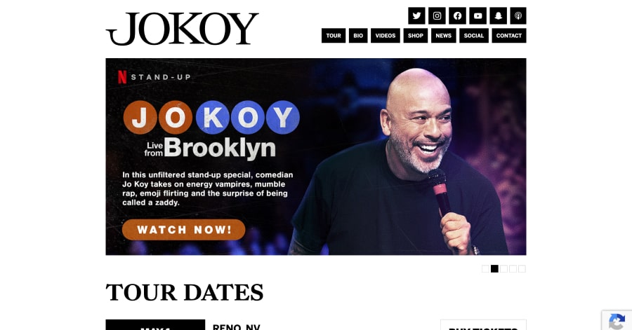 Jokoy - Comedian Website Example Kooyonga Golf Club - Golf Course Website Examples