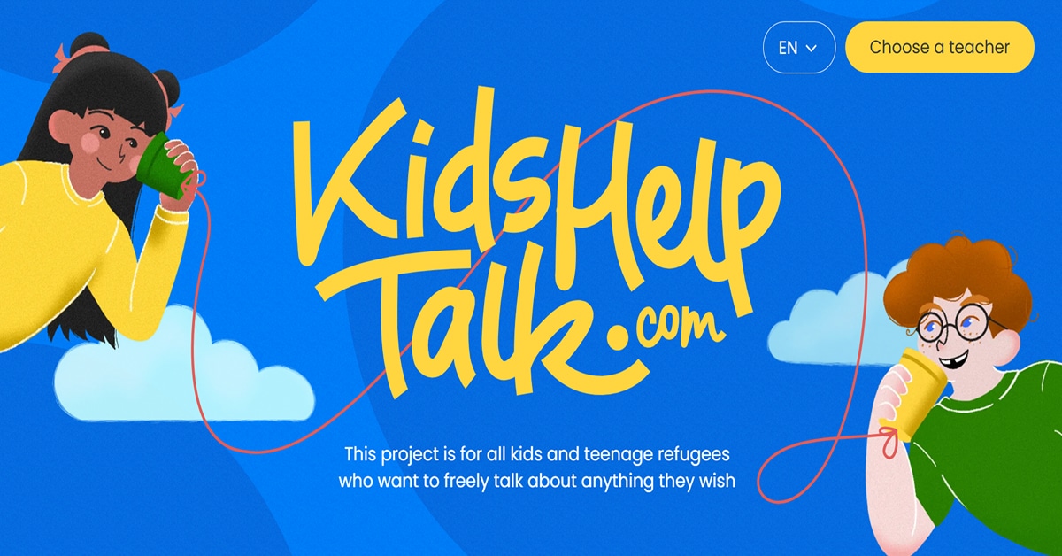 Kids Help Talk - Blue Web Design Best Blue Websites_TROA