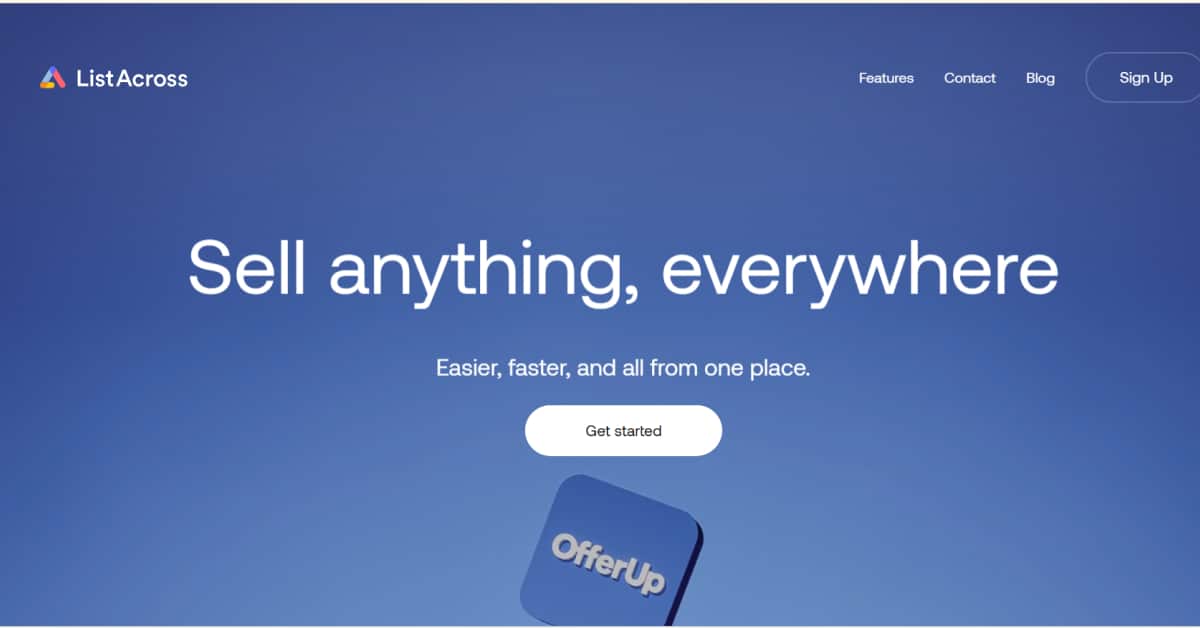 List Across - Web App Website