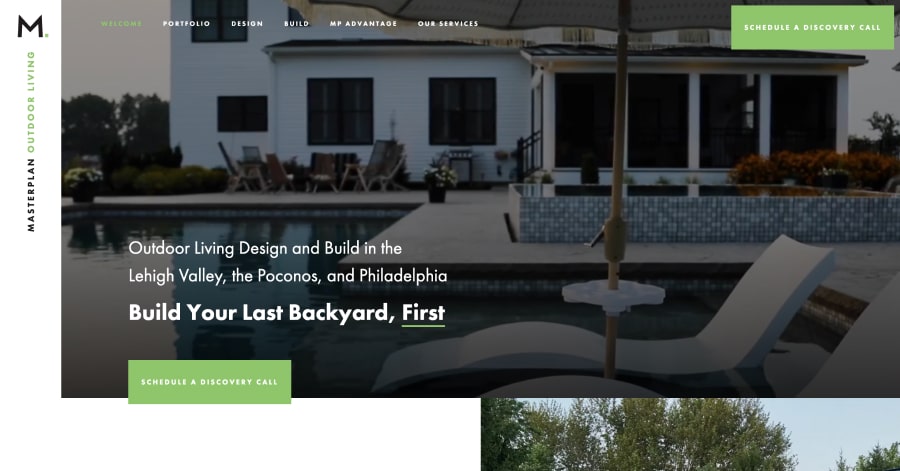 Masterplan Outdoor Living - Landscaping Website Example