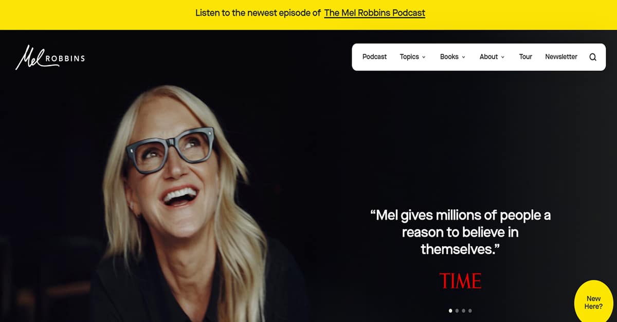 Mel Robbins - Public Speaker Website Best Public Speaker Websites_Mel Robbins