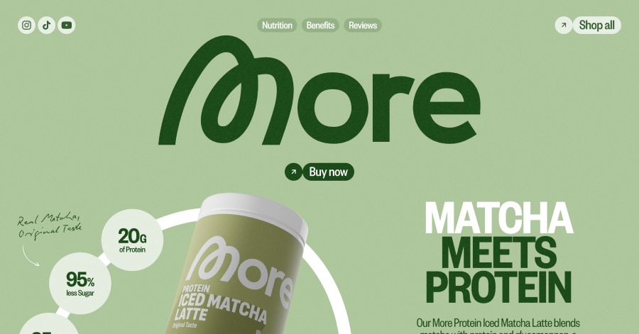 More Nutrition - Pastel Website Examples
