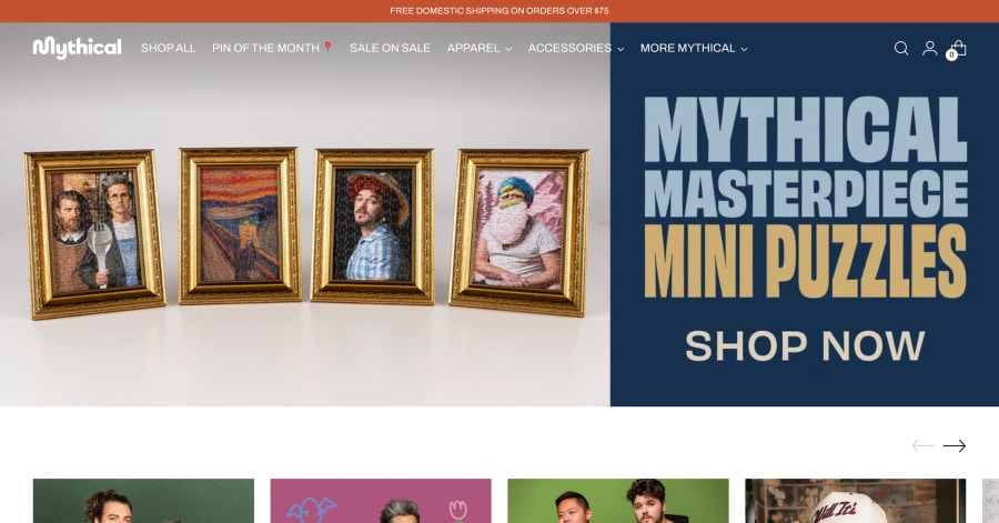 Mythical - Influencer Website Examples mythical - influencer website example