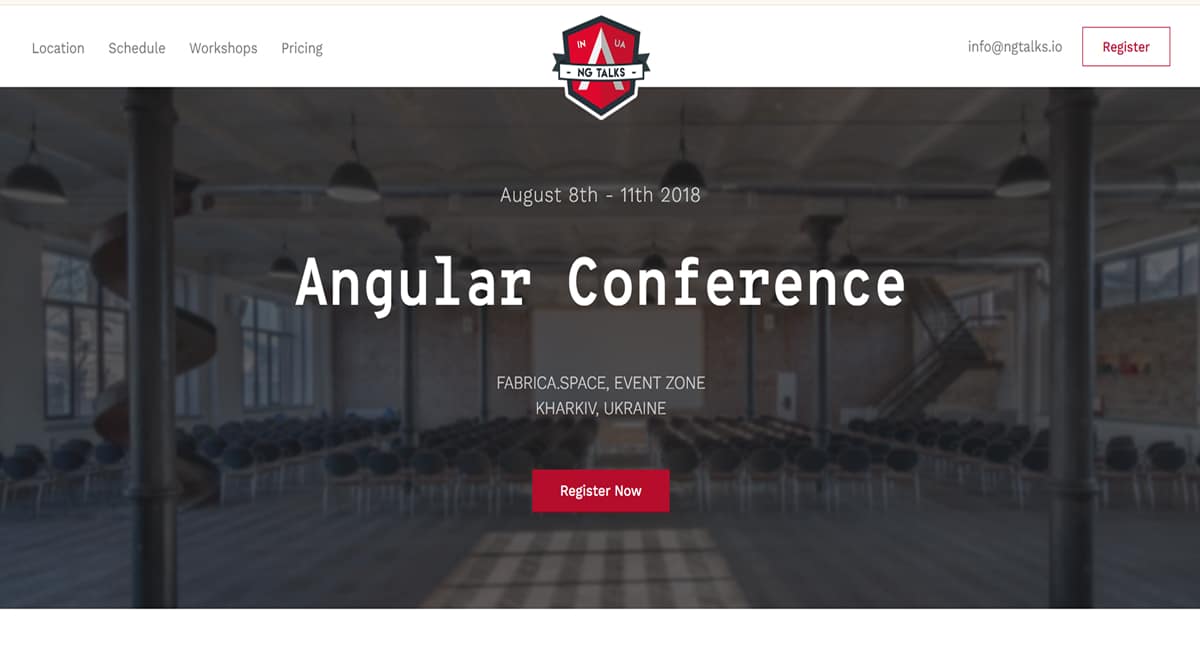 NG Talks - Conference Website Aiga Conference Website Examples