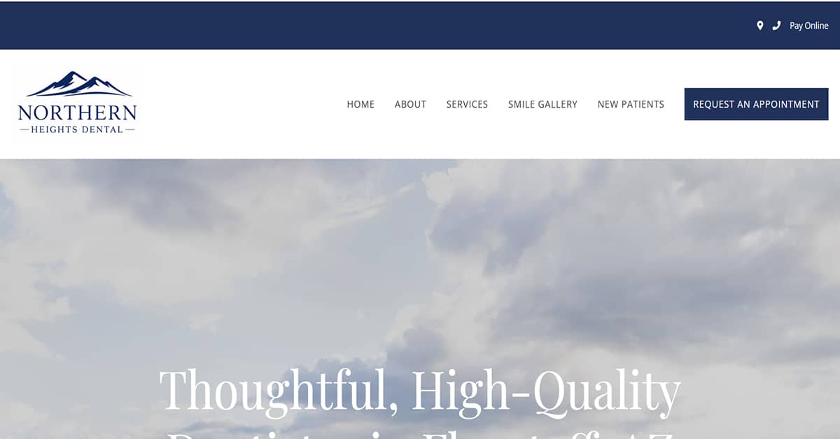 Northern Heights Dental - Blue Web Design Best Blue Websites_TROA