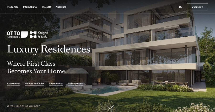 Otto Immobilien - Luxury Website Examples