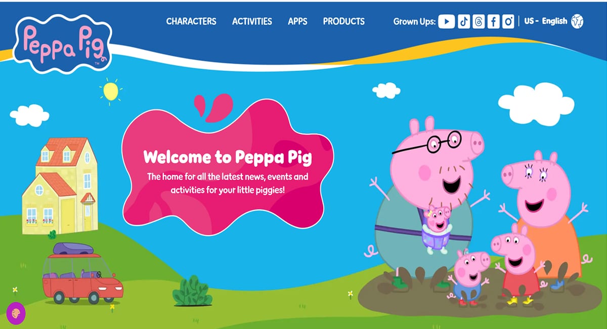 Peppa Pig - Pink Web Design Best Pink Website_Peppa Pig