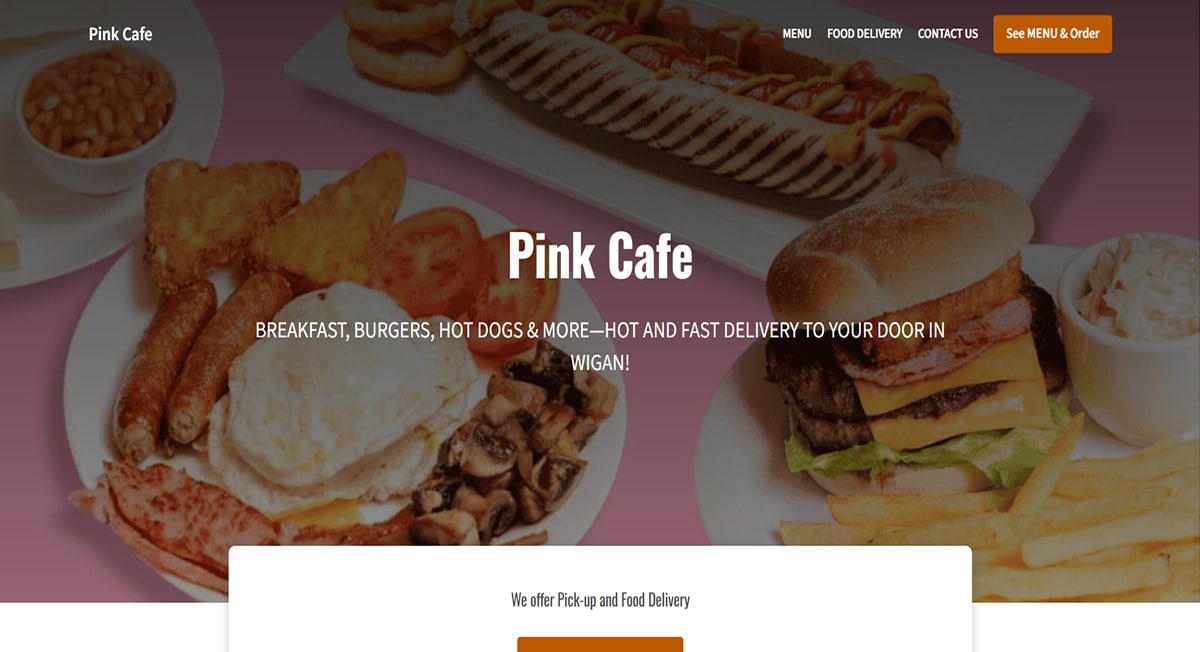 Pink Cafe - Pink Web Design Best Pink Website Examples_Pink Cafe
