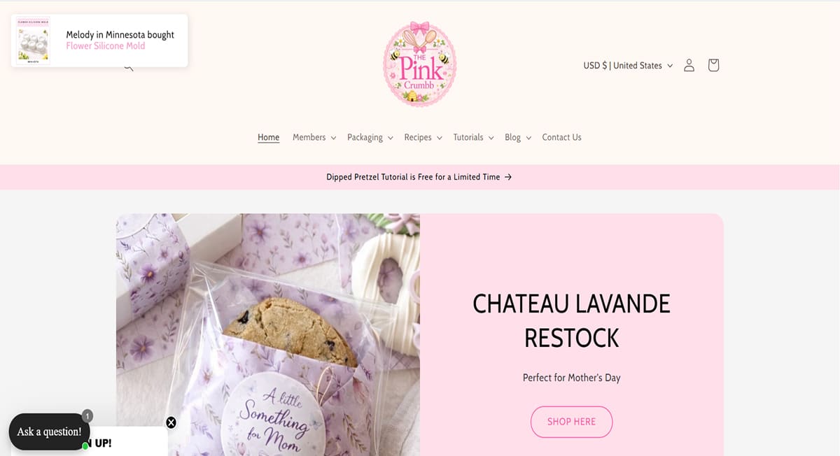 Pink Crumb - Pink Web Design Best Pink Website Examples_The Pink Crumbb