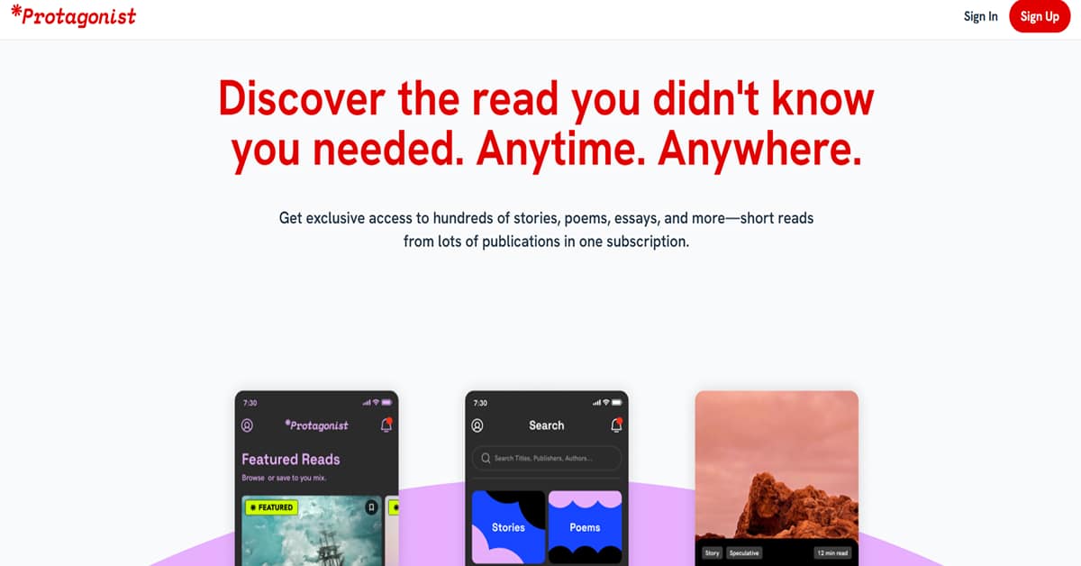 Protagonist - Web App Website
