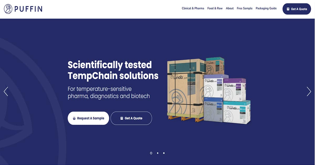 Puffin - Blue Web Design Best Blue Websites_TROA