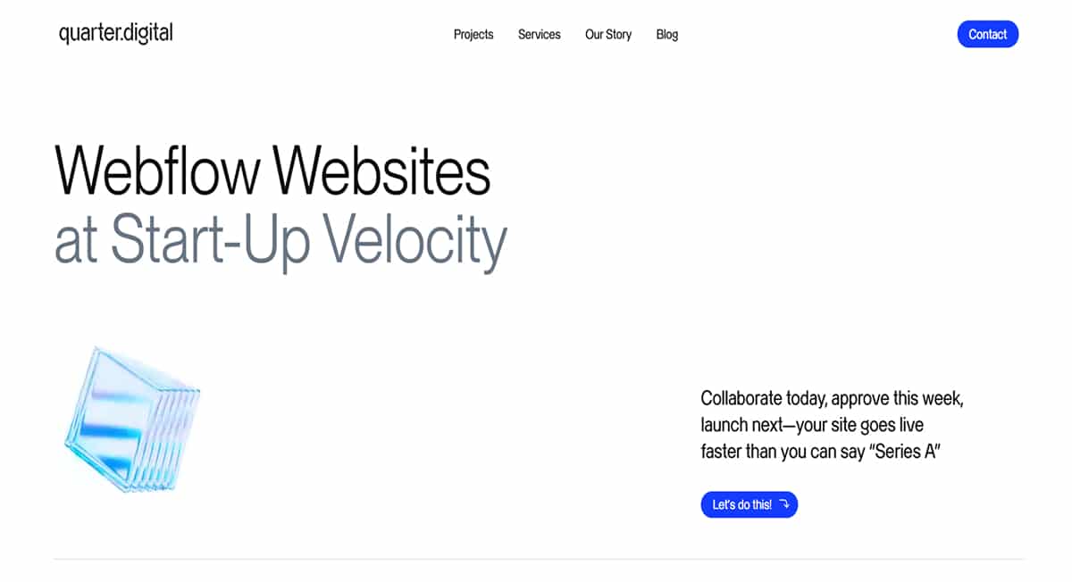 Quarter Digital - Webflow Website Conversion Bear Webflow Website Example.png