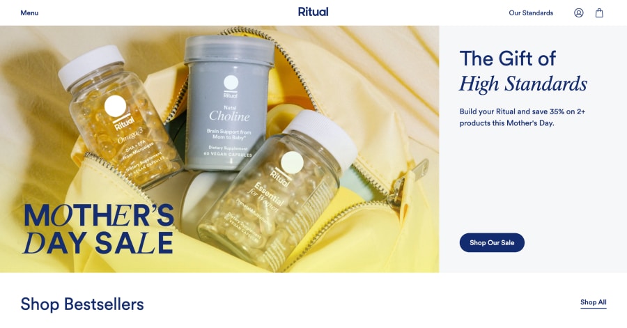 Ritual - Startup Website Example Ethos Startup Website Example