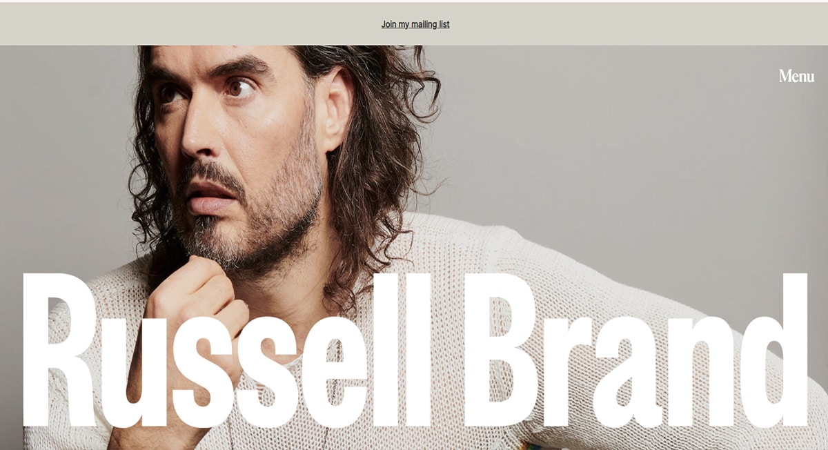 Russel Brand - Comedian Website Kooyonga Golf Club - Golf Course Website Examples