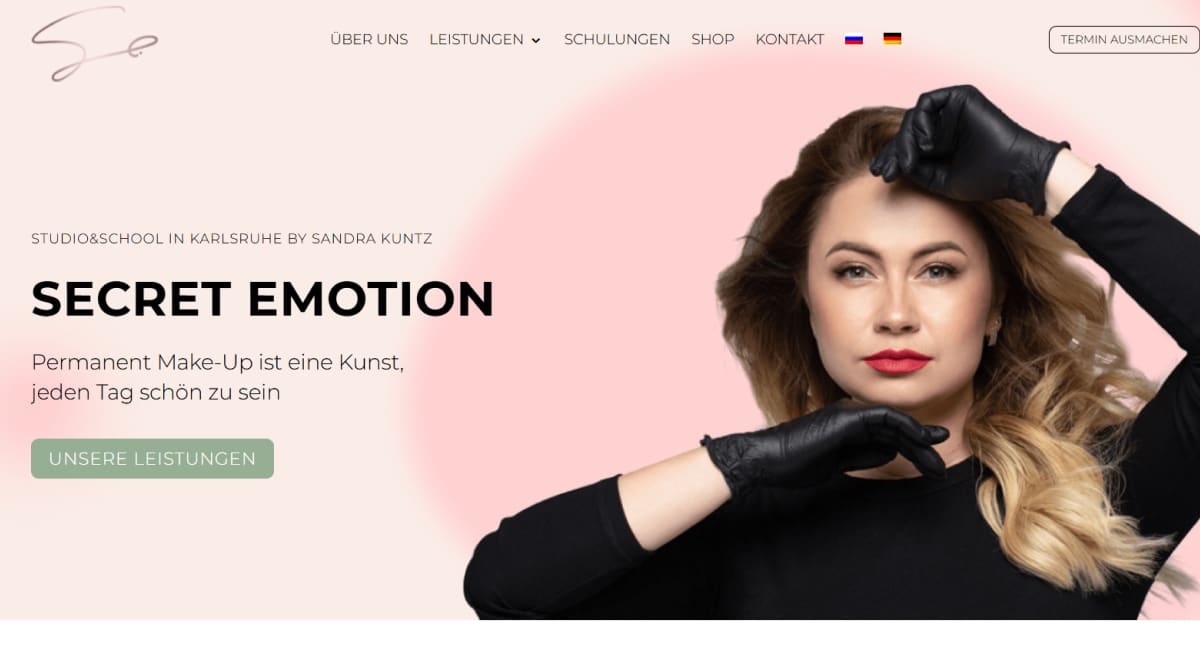 Secret Emotion - Pink Web Design