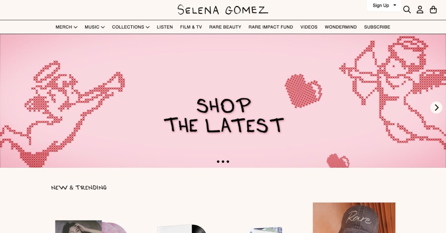 Selena Gomez - Influencer Website Examples selena gomez - influencer website example