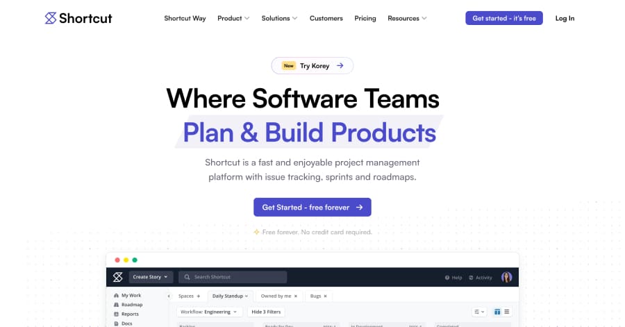 Shortcut - Startup Website Example