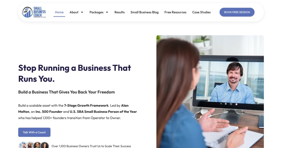 Small Business Coach - Business Coaching Website Example Small Business Coach Associates - Business Coaching Website Examples