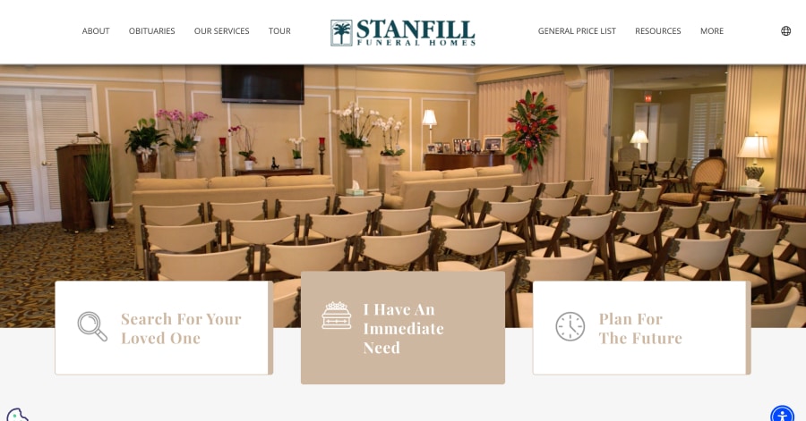 Stanfill Funeral Homes - Funeral Website Examples stanfill funeral homes - funeral website example