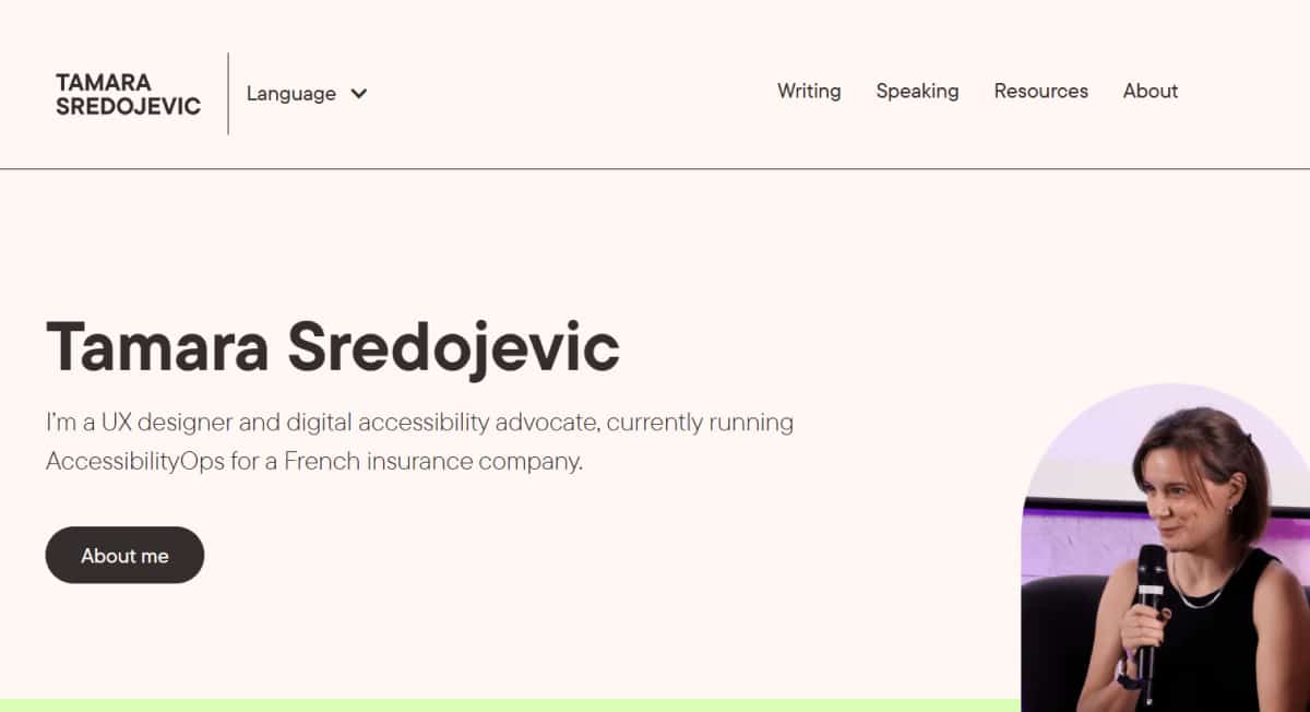 Tamara - Webflow Website Tamara Sredojevic