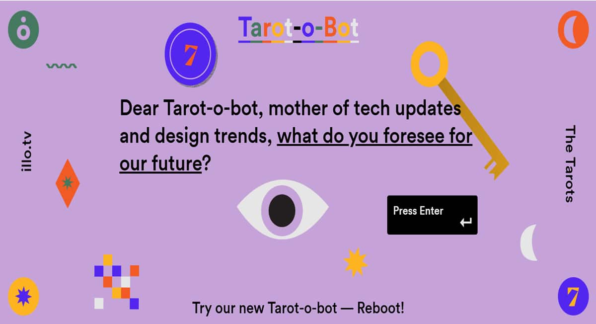 Tarot - o - bot - Playful Website Best Pink Website Examples_Pink Cafe