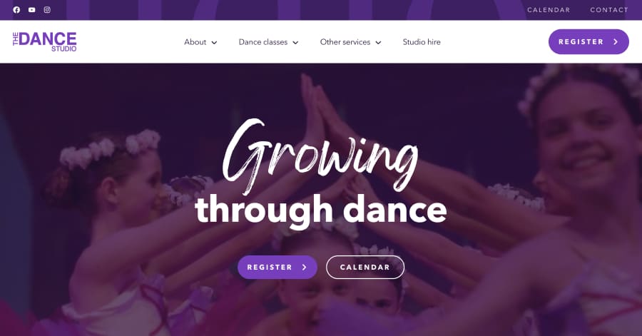 The Dance Studio - Dance Studio Website Example Behance Home Workout & Fitness App - Glassmorphism Website Examples