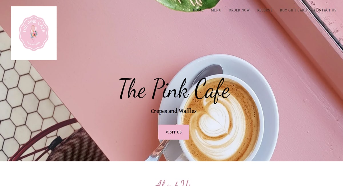 The Pink Cafe - Pink Web Design Best Pink Website Examples_The Pink Cafe