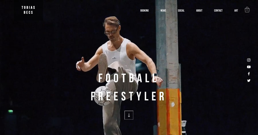 Tobias Becs - Influencer Website Examples