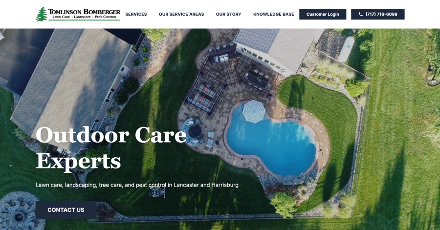 Tomlinson Bomberger - Landscaping Website Example