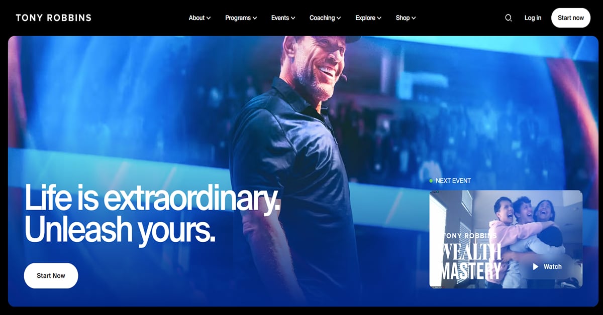 Best Public Speaker Websites_Tony Robbins