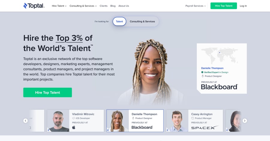 Toptal - Drop Servicing Website Examples BetaSeven - Drop Servicing Website Examples