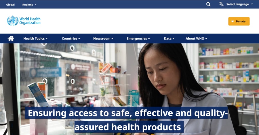 who - bilingual website example