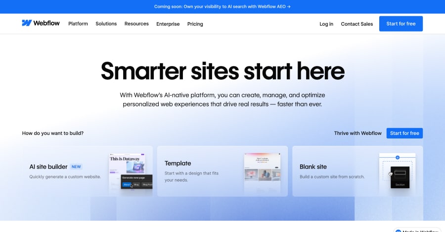 Webflow - Startup Website Example