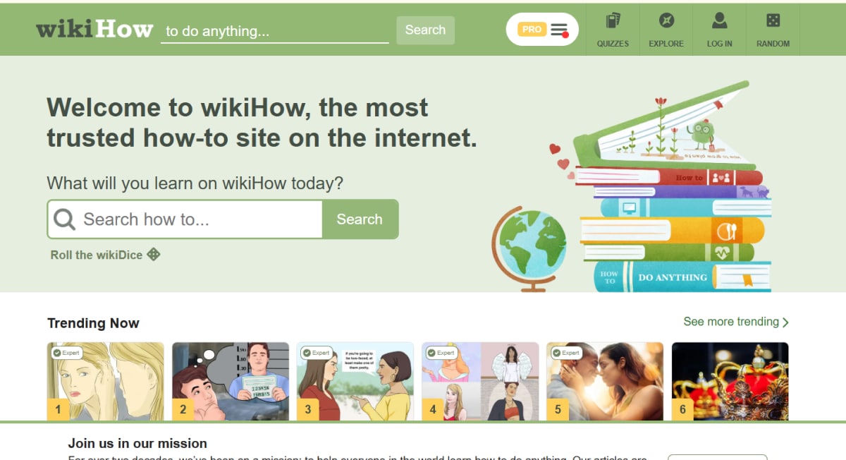 WikiHow - Pillar Page Carousel 3 - Carousel Website Examples