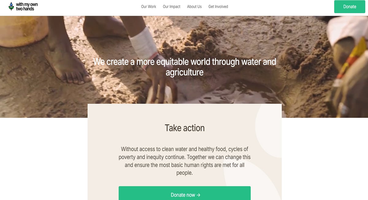 With My Own Two Hands Foundation - Webflow Website With My Own Two Hands
