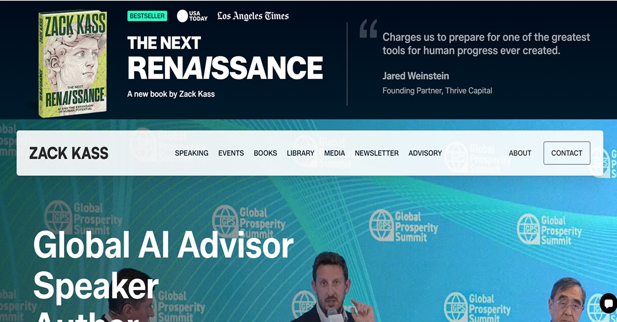 Zack Kass - Public Speaker Website Best Public Speaker Websites_Zack Kass