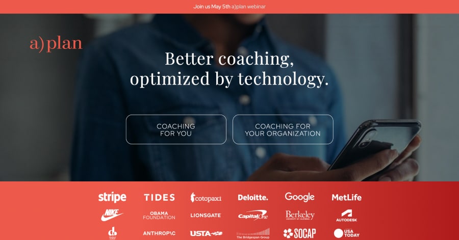 a)plan - Business Coaching Website Example a)plan - Business Coaching Website Examples