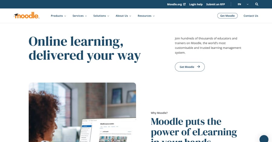 moodle - bilingual website example